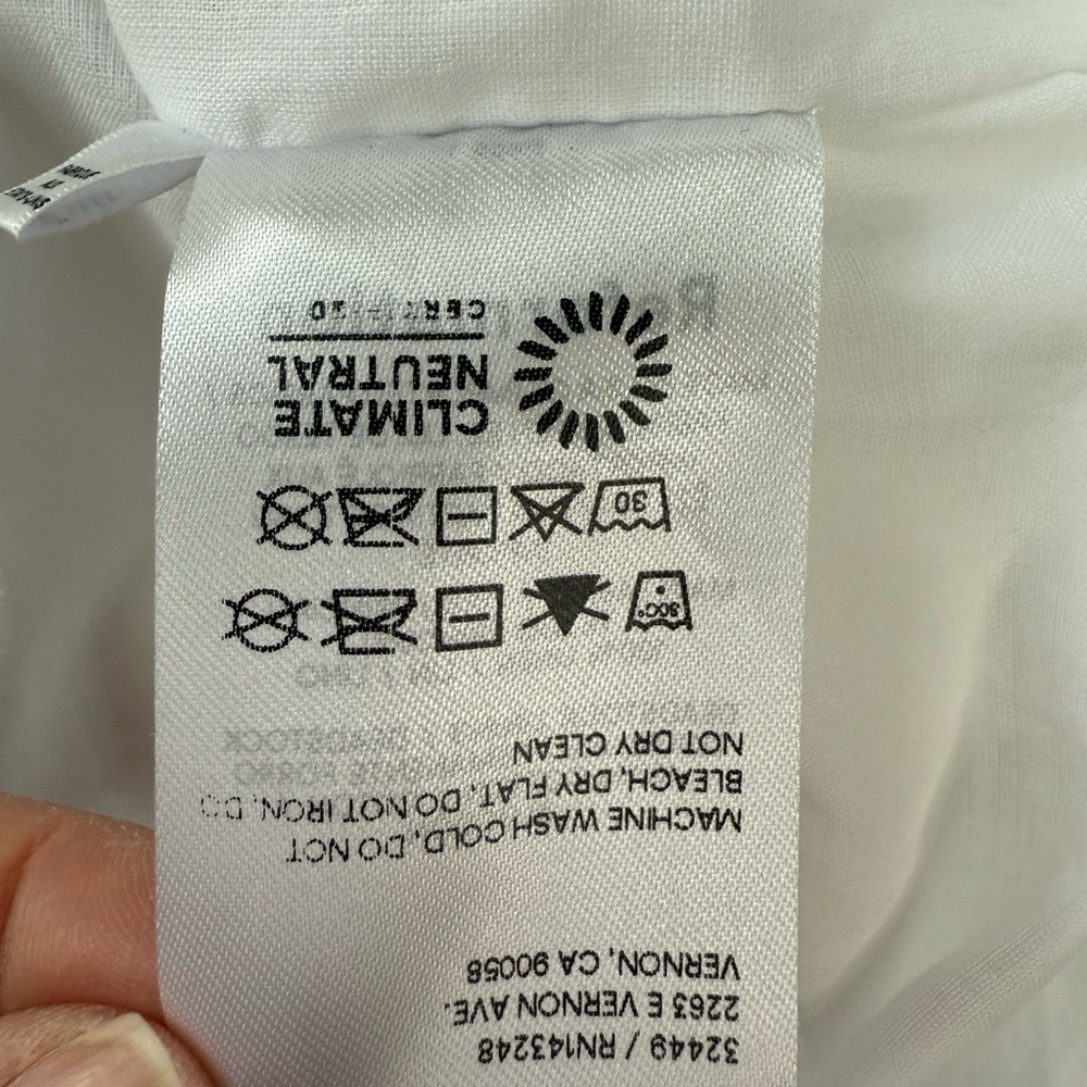 Reformation Marcella Linen White Strapless Dress Sz 10 NWT $278 - Picture 11 of 12